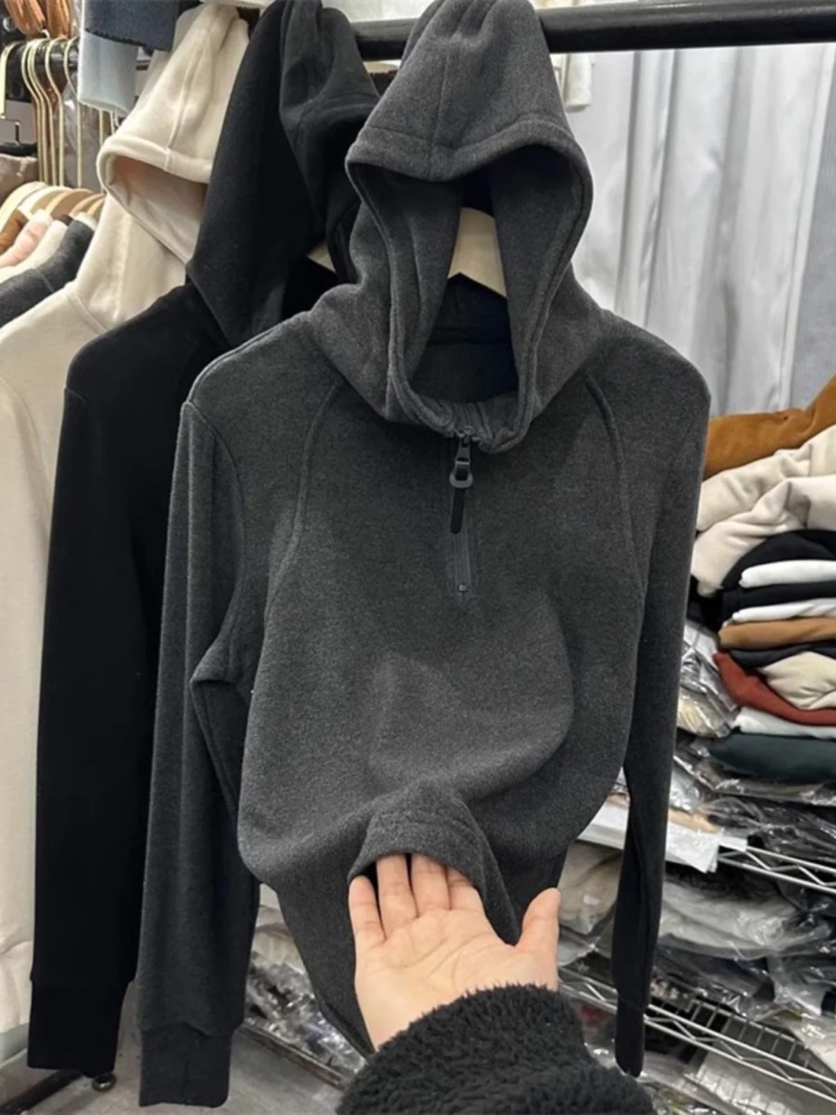 Women's Fleece Lined Hooded Thickened Long Sleeve T-Shirt Sweatshirt Premium Australian Velvet Autumn Winter Base Layer Shirt...