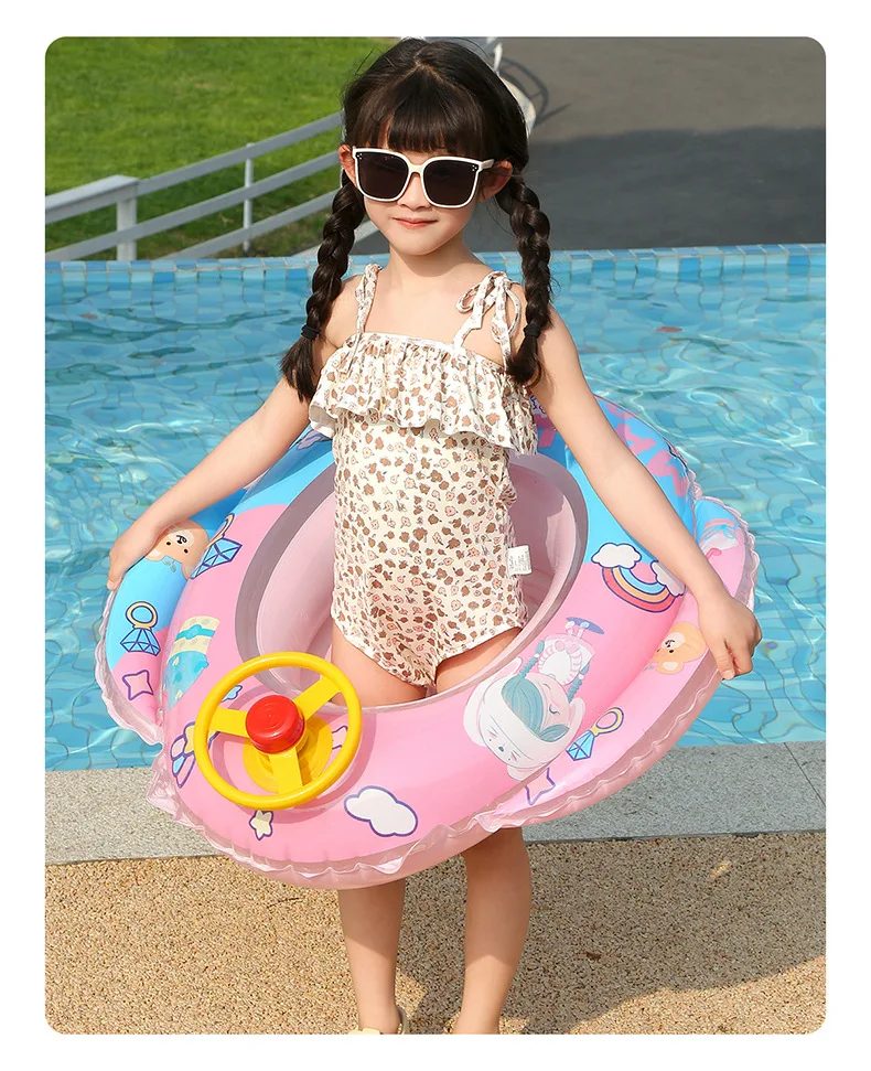 Baby Inflatable Swim Ring Toy Aircraft Shape Swimming Circle Seat Float Swimming Pool Beach Summer Water Toy Floats for Children