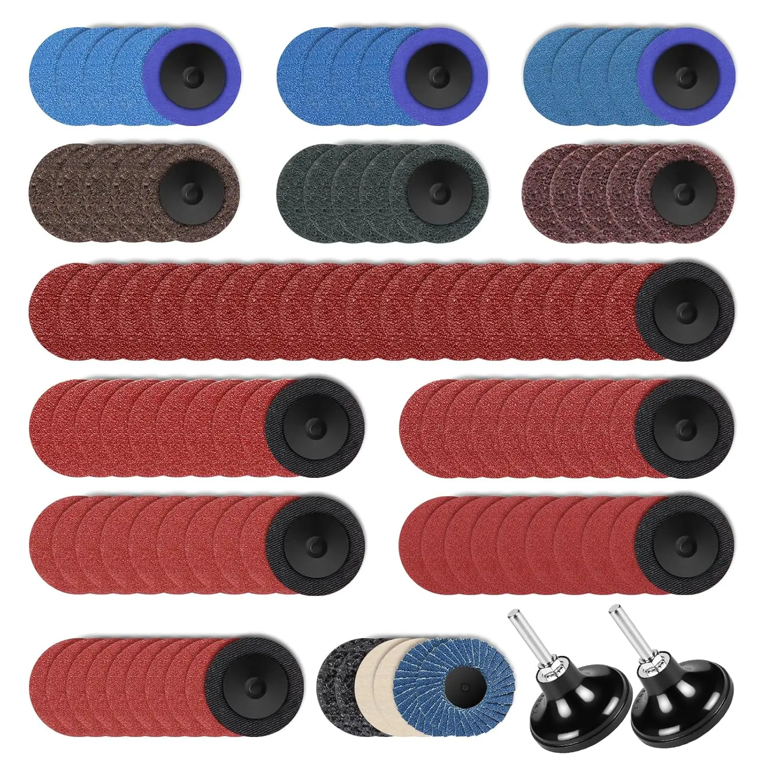 

108Pcs 2 Inch Sanding Discs Set, Quick Change & Steady, Die Grinder Sanding Disc with 1/4 Inch Holder, Widely Used