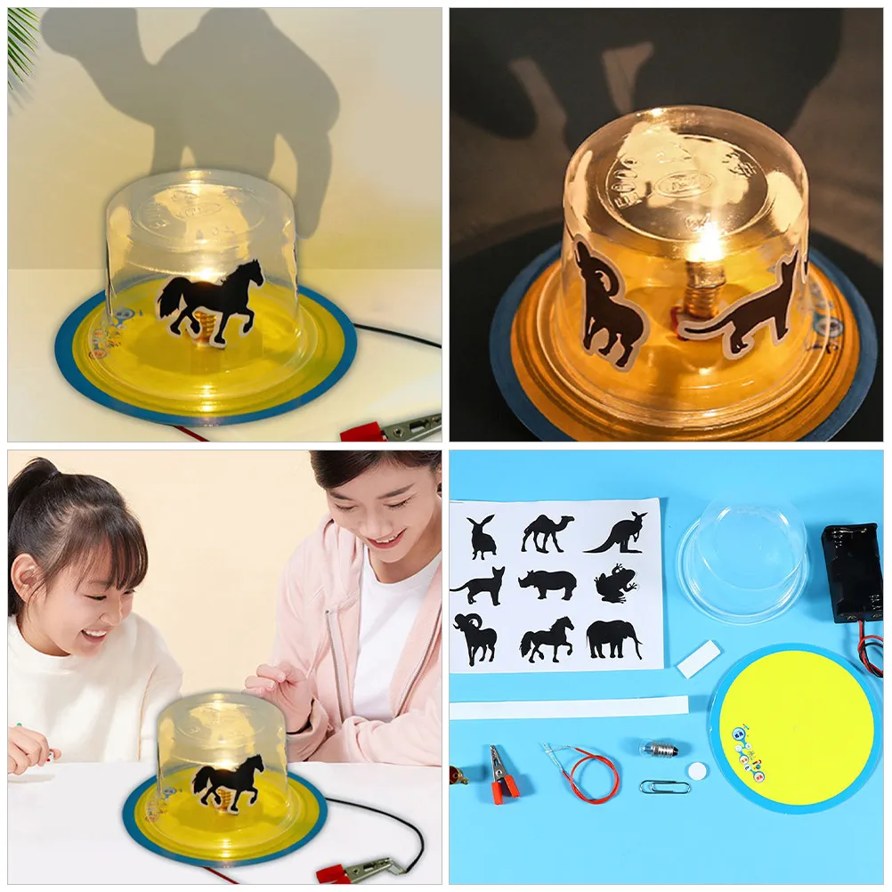 2Sets Shadow Theater Science Experiment Kit DIY Light Source Materials Kit for Kids Hands on Physics Exploration