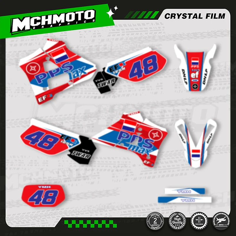 

MCHMFG MOTOR For YAMAHA DT200R DT150R DT125R Motorcycle Graphics Background Decal Stickers Number Name Custom