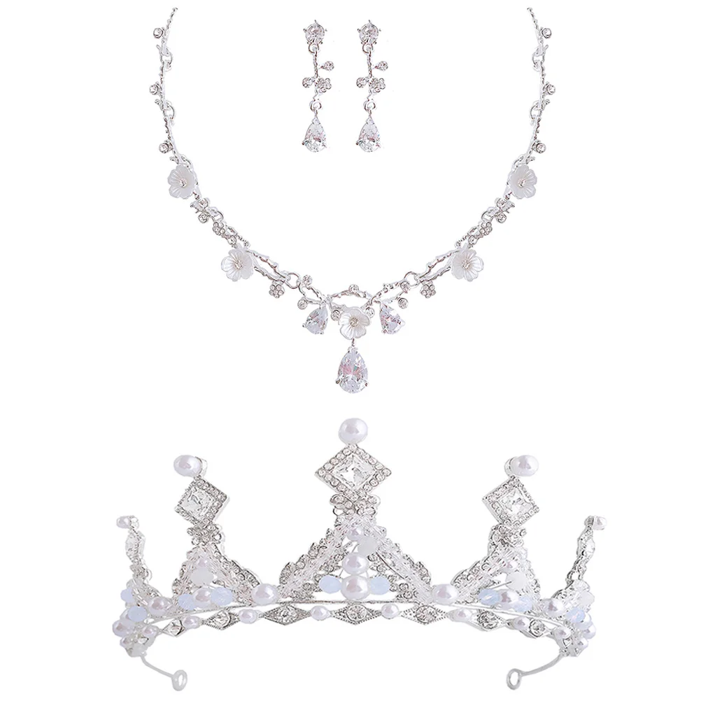 

1Set Little Crown Headband Rhinestone Birthday Party Accessories Princess Hair Set for Shines Brilliantly Comfortable