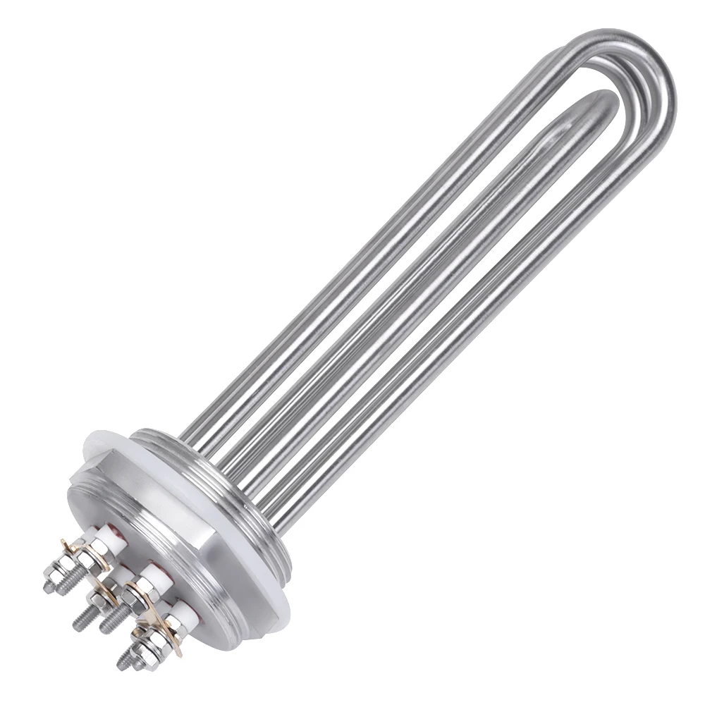 DERNORD 2 بوصة BSP سخان المياه DN50 58 مللي متر عنصر التدفئة الغمر لخزان المياه 3KW/4.5KW/6KW/9KW/12KW SUS304