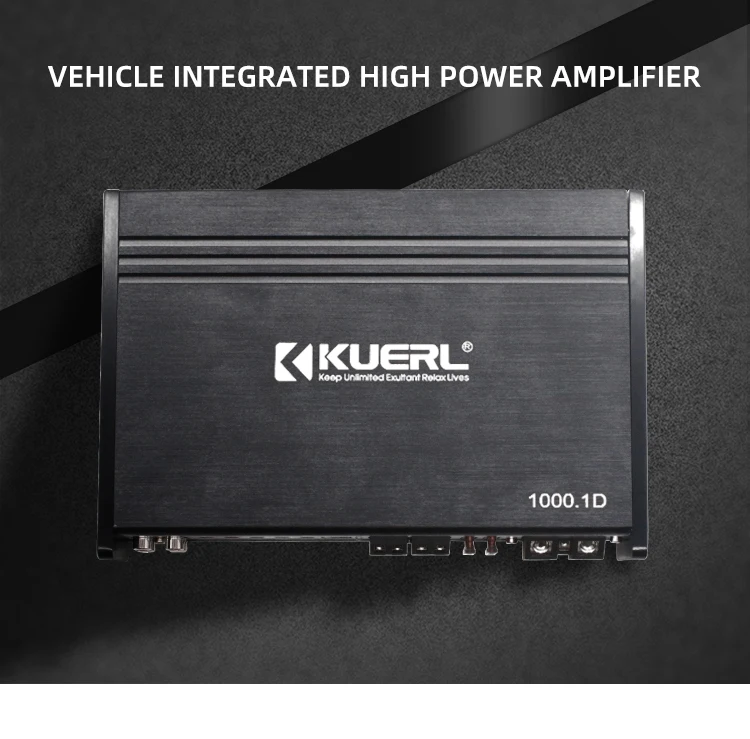 Aluminum Alloy Heat dissipation Class D 1-Ch Digital Car Audio Amplifier High Power Stereo Amplifier RMS 800W@1Ω/500W@2Ω/300W@4Ω