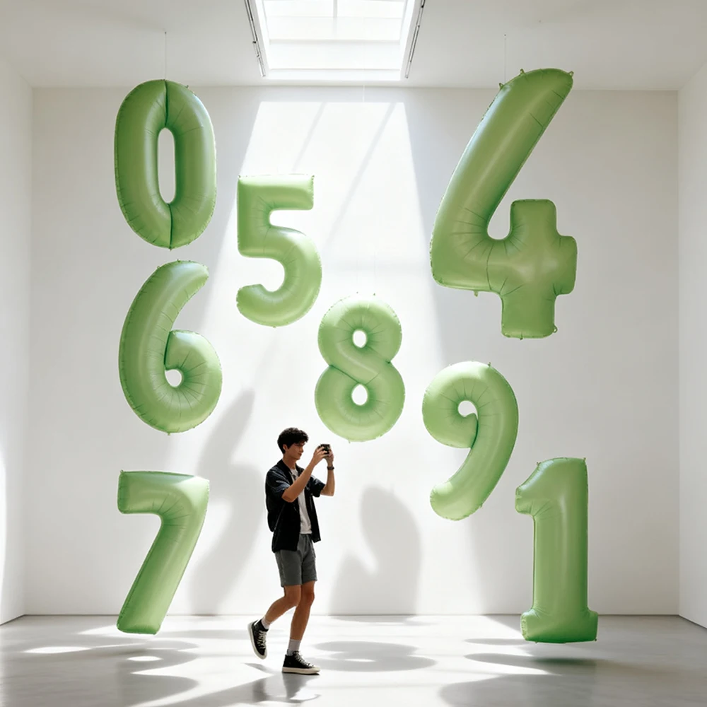 

Large Green Foil Number Helium Mylar Balloons Birthday Party Decoration Supplies for Anniversary Graduation Wedding Baby Shower