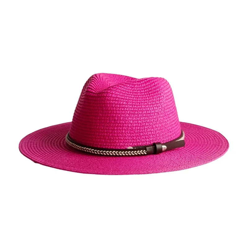 Rose Straw hat two-color gradient sun hat outdoor sun hat straw hat seaside sunscreen beach hat sun hat various accessories