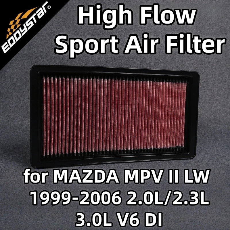 

Спортивный воздушный фильтр с высоким расходом для MAZDA MPV II LW 1999-2006 2,0 л/2,3 л/3,0 л V6 DI моющиеся гоночные впускные фильтры