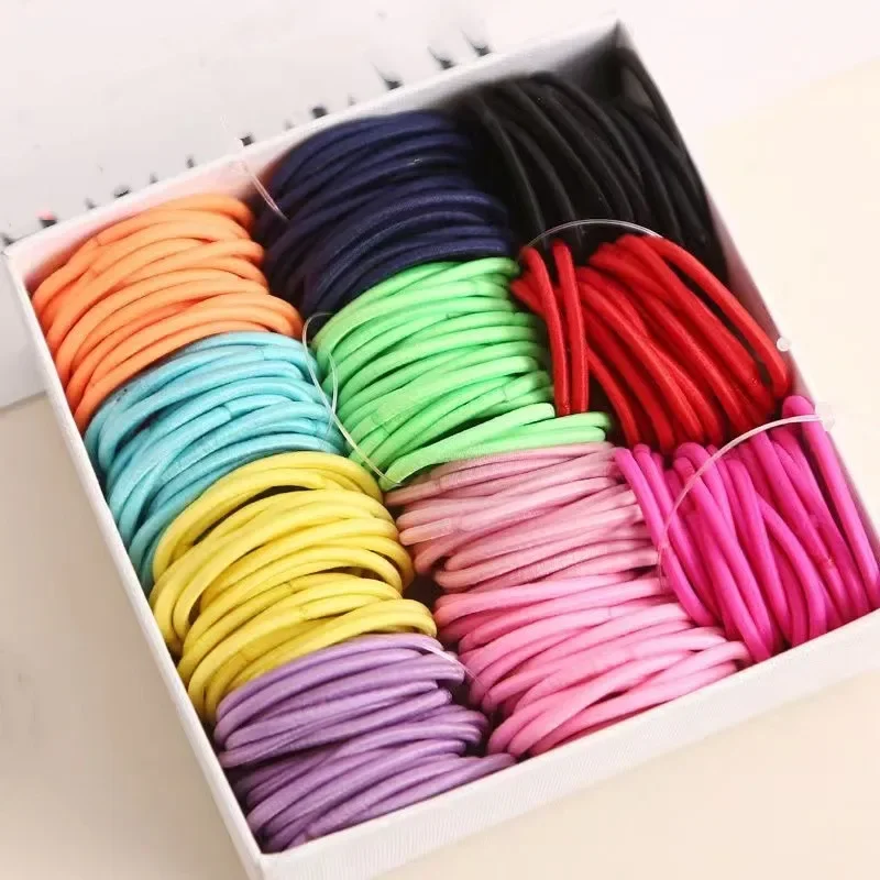 

Tiny Colorful Elastics Hair Bands for Infants Kids, Funtopia Multicolor Hair Ties with Organizer Box for Fine To Medium Hair