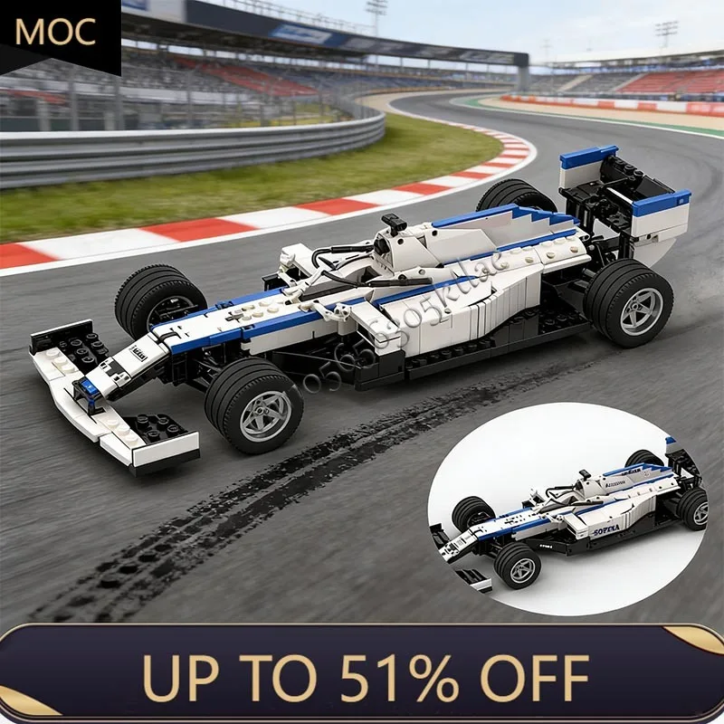 

2202parts MOC Classic New Sports FW43 1:8 Supercar Racing Brick Model Creative Boys' Children's Birthday Building Block Toy Gift
