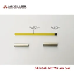 Nd:Ce:Cr4+:YAG Laser Rod Assemble Stainless Steel Holder / Rod Size D5*85mm / Cr 4+ Size D5*5mm