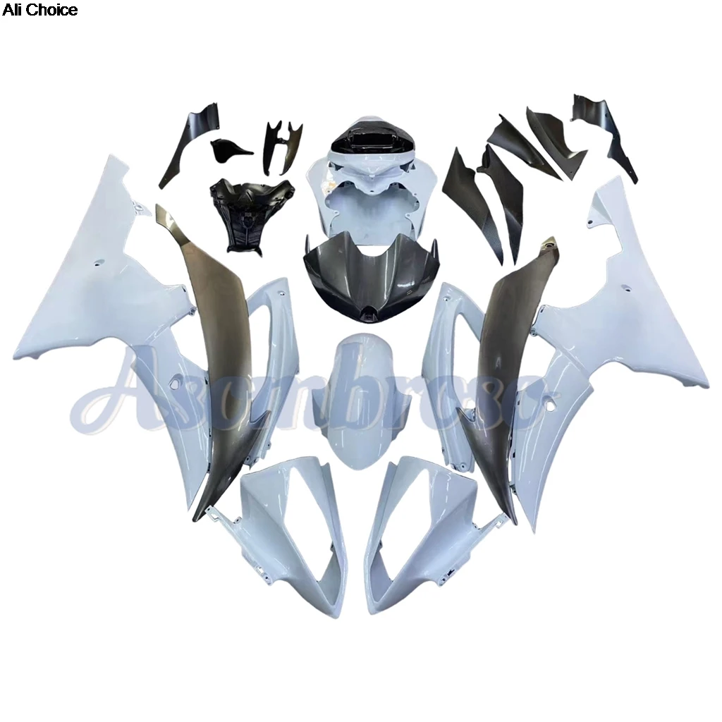 ABS Injection Fairing Kit For Yamaha YZF-R6 2008–2016 YZFR6 09 10 11 12 13 14 15 Complete Body Panels | White Gray