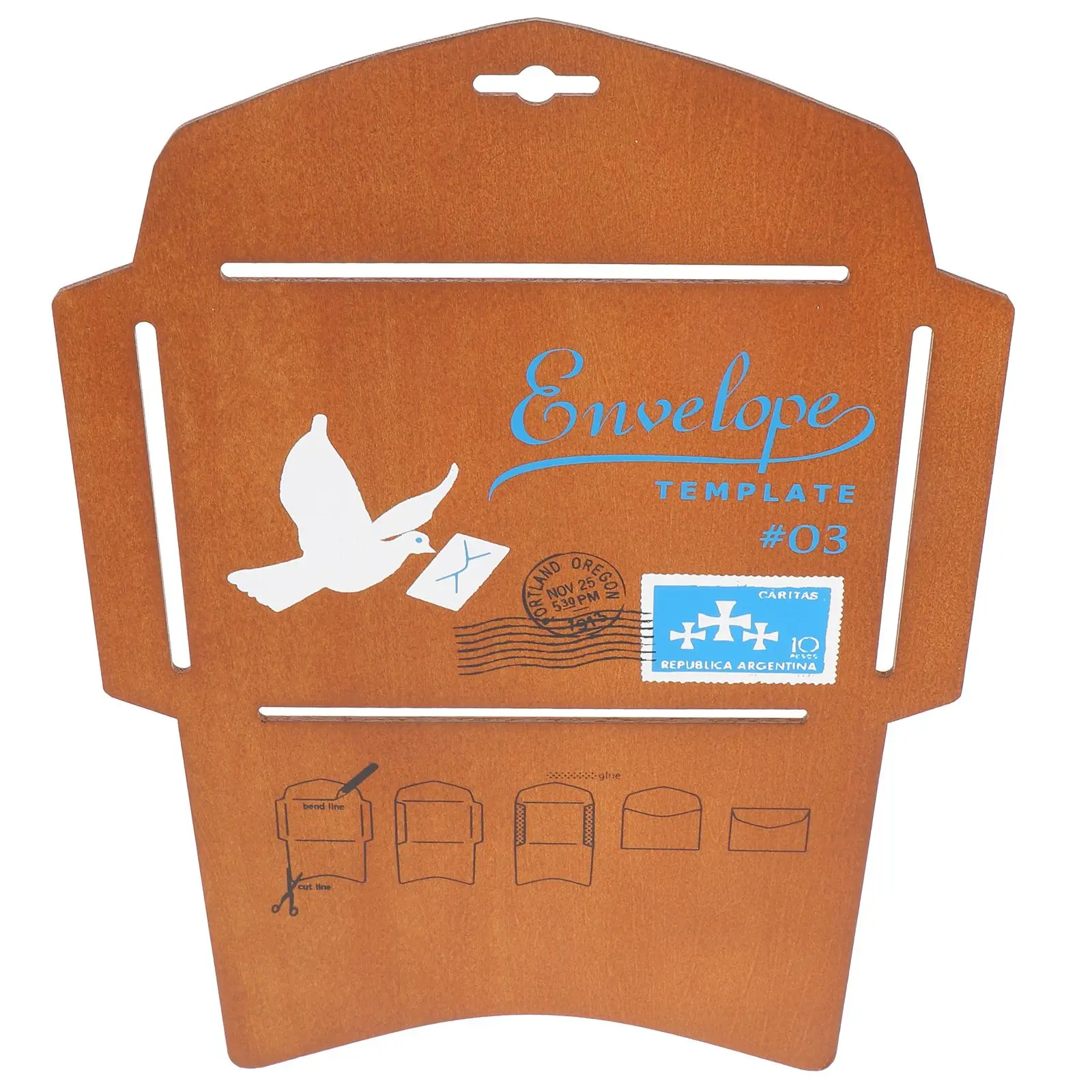 Scoreboard Envelope Making Template Greeting Card Tool Crafts Wooden DIY Stencil