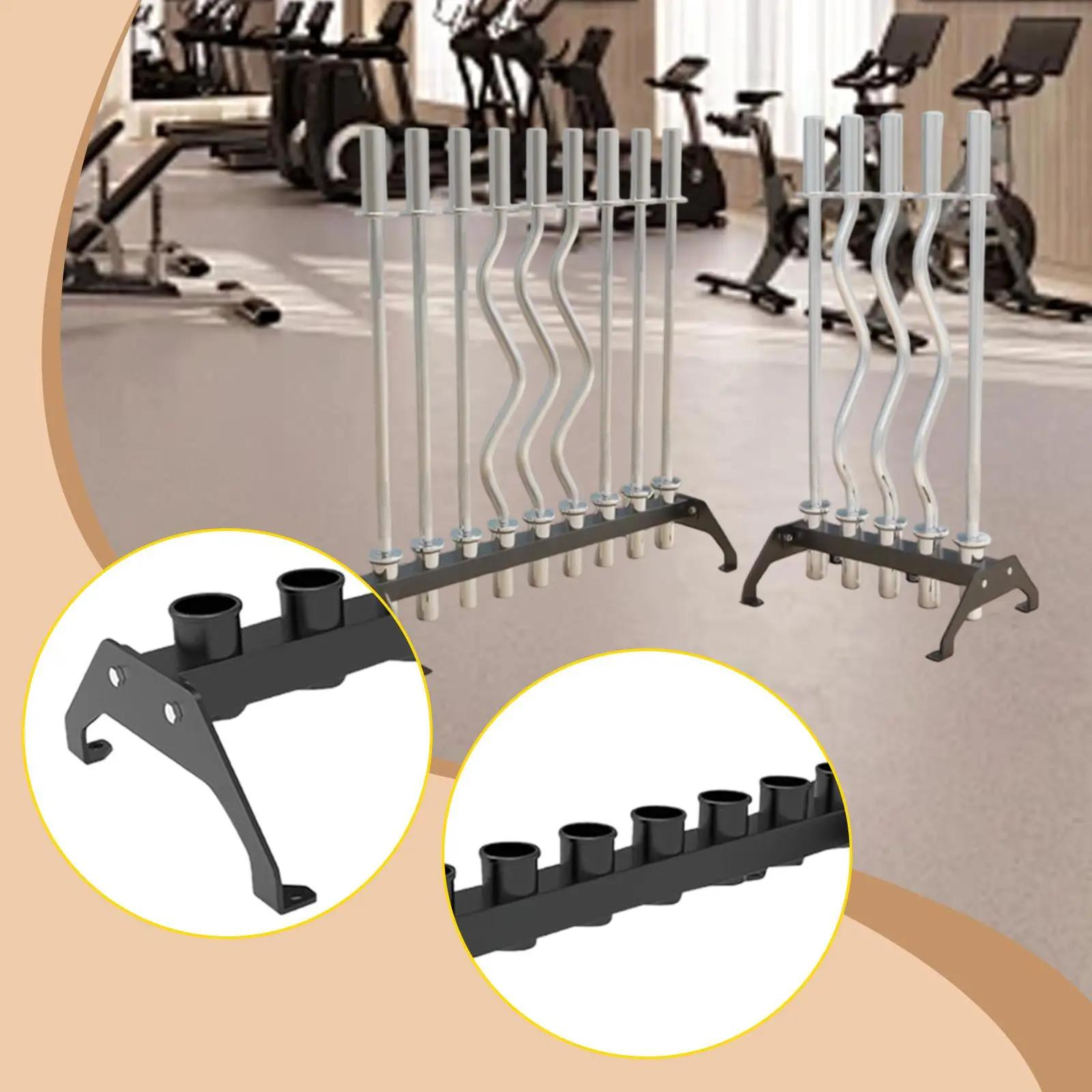 support-de-barre-de-musculation-a-fixation-au-sol-en-acier-robuste-support-d'equipement-vertical-organisateur-pour-salle-de-sport-a-domicile-garage