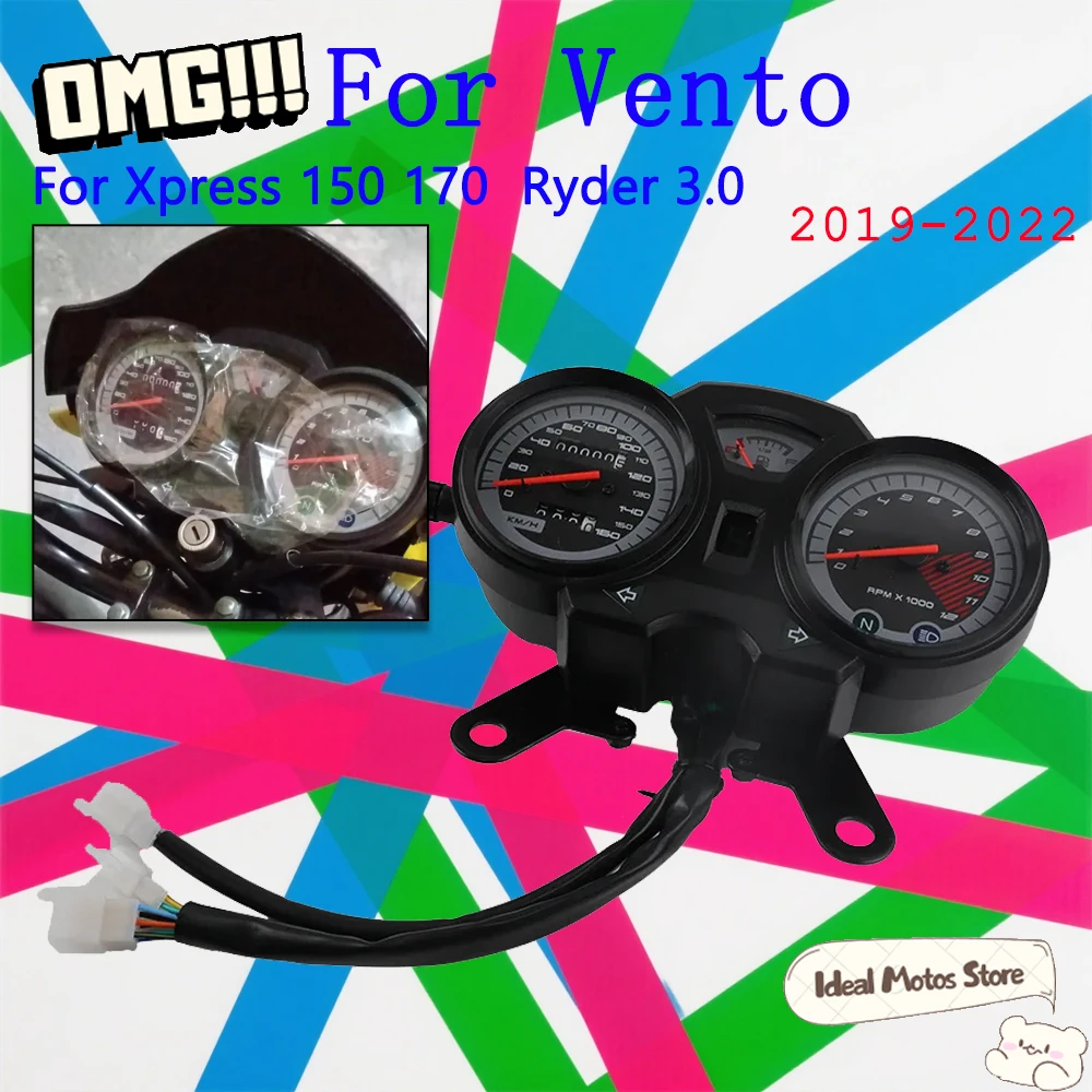 

For Vento Xpress 150 170 Ryder 3.0 2019 - 2022 New Motorcycle Speedometer Tachometer Odometer Digital LED Waterproof Dashboard