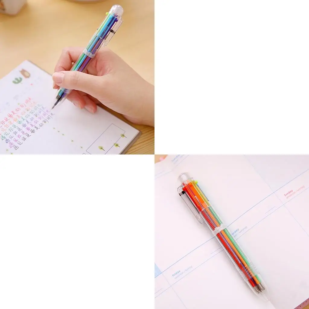 

Выдвижная шариковая ручка «6 цветов в 1» позволяет писать плавно Подарочные товары для бизнеса