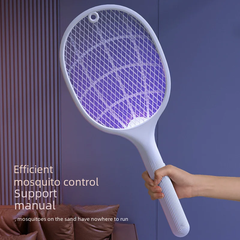 2-in-1 Electronic Mosquito Swatter Usb Home Use Rechargeable Killer Light Wave Mosquito Repellent Electric Swatter Led