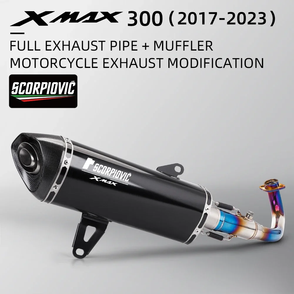 High Quality Stainless Steel Pipe, Motorcycle Exhaust Muffler, Motorcross Front Pipe,Slip In, XMAX 300