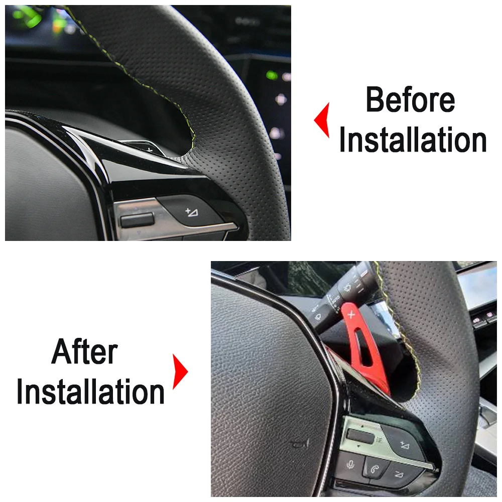 لبيجو 308 الجيل الثالث 408 PHEV 2022 2023 2024 SW GT الهجين قسط عجلة قيادة السيارة شيفتر مجذاف DSG تمديد الملحقات #3