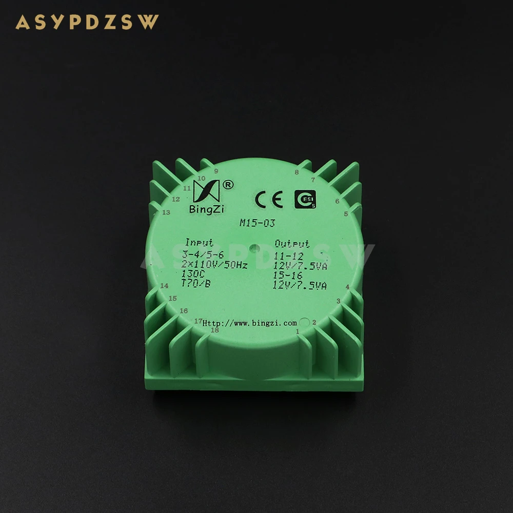 15VA Green Square 15W Sealed toroidal transformers M15-03 Output voltage AC dual 12V(2*12V)