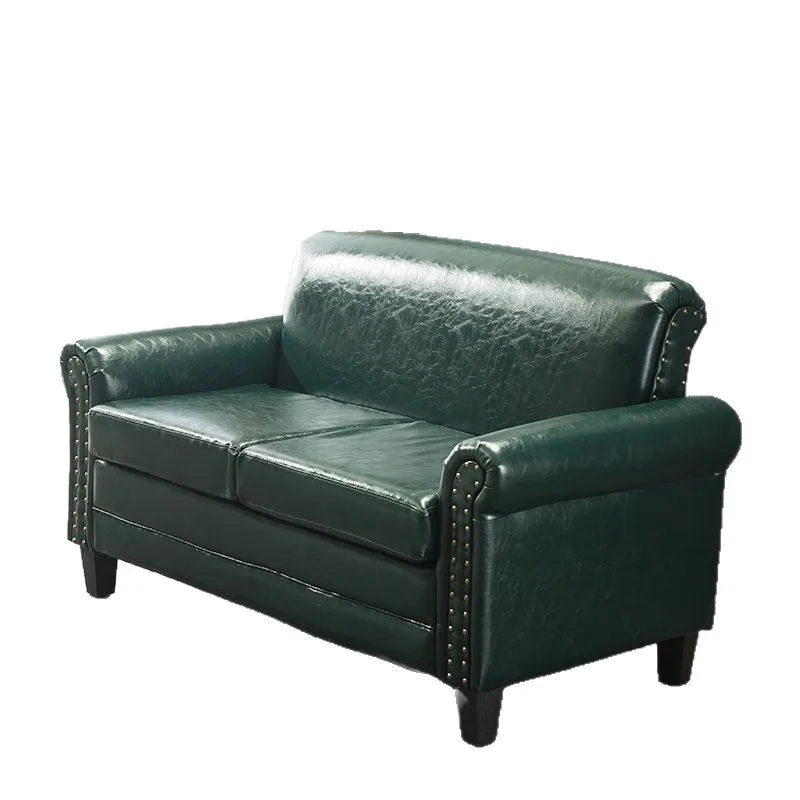 American, retro, first layer cowhide, old-fashioned, pull button, genuine leather, sofa, oil wax