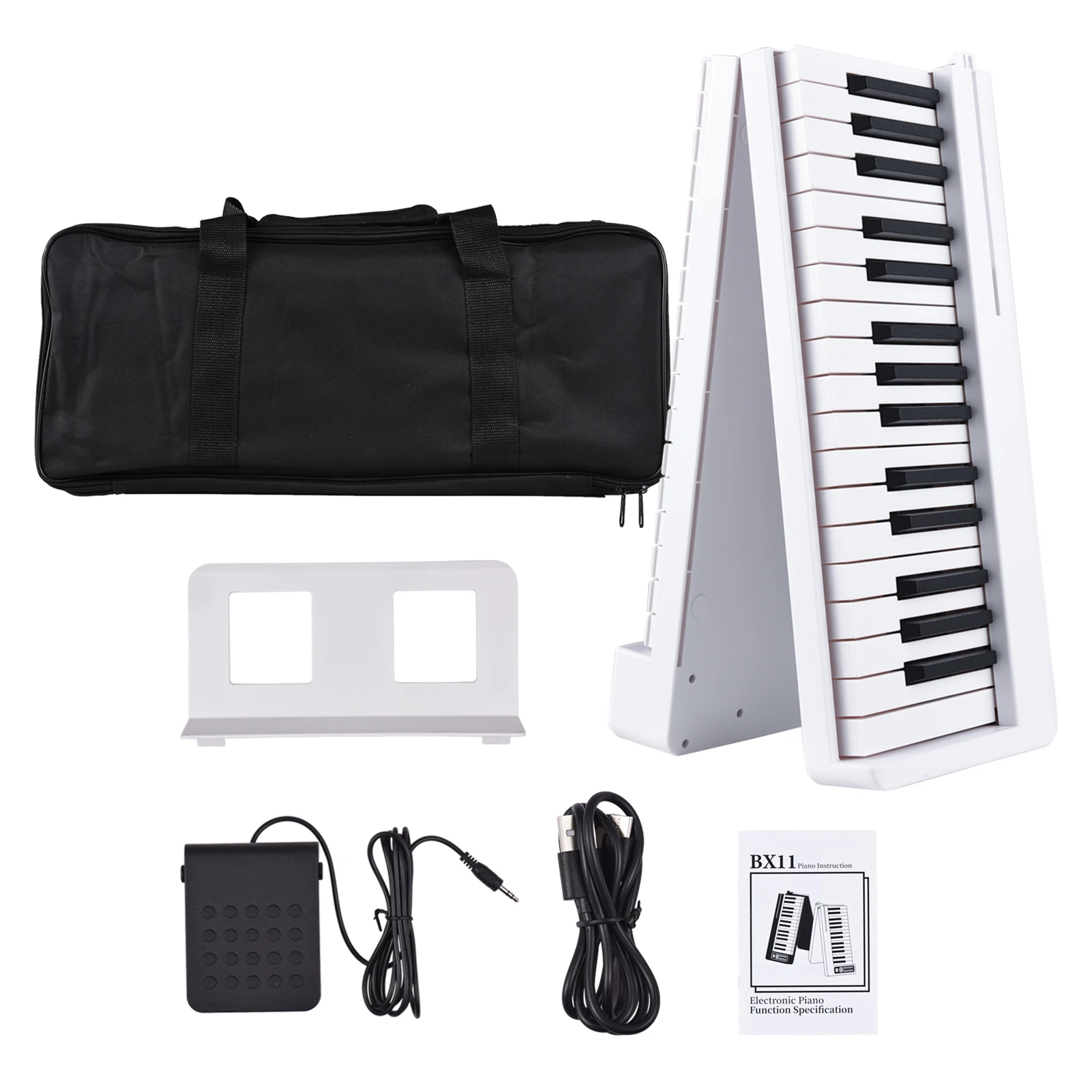 

61-Key Foldable Electronic Piano Multifunctional Electronic Organ 61 Keys Sensitive Piano Keyboard Portable Musical Instrument