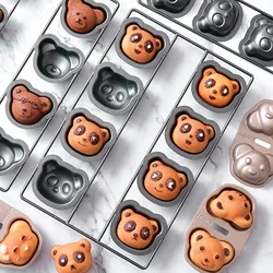 漫画の動物の形をしたベーキングモールド、8つのキャビティのベーキング用品、マデルインベーキングパン、マフィンケーキ、家庭用DIY、炭素鋼の装飾ツール