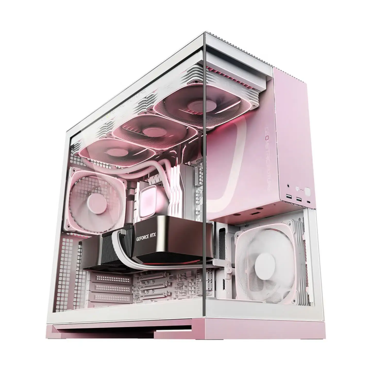 Model5 Wukong computer case, pink limited (support EATX main board /50 graphics card/420/360 cold row/sea view room chassis
