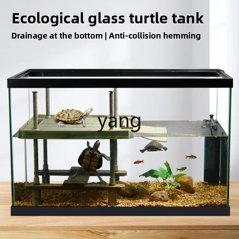 LMM， turtle glass ecological landscaping breeding tank household living room large turtle special tank