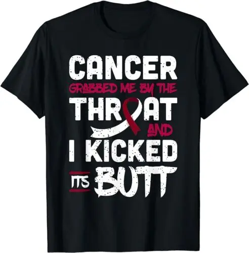 LIMITED Cancer Grabbed Me By The Throat Head & Neck Cancer Awareness T-Shirt