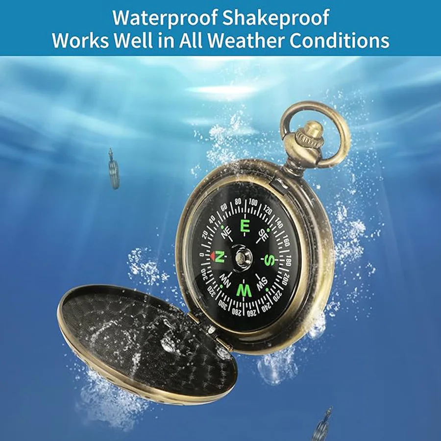 

1 pcs Compasses | Multifunctional Zinc Alloy Classic Compass Hiking,Camping, Motoring,Orienteering Camping Compass