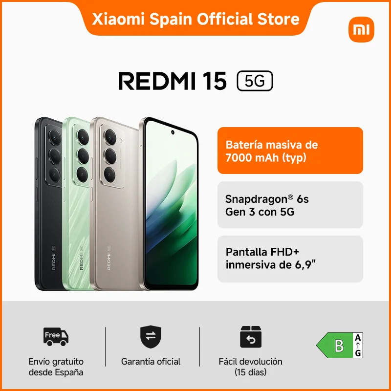 Official | Redmi 15 5g Massive 7000 Mah (Typ) Snapdragon Battery