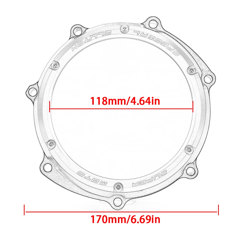 Clear Clutch Cover For Yamaha YZ WR 250F 2001 - 2013 / Motorcycle Engine Protector For Yamaha YZ250F WR250F