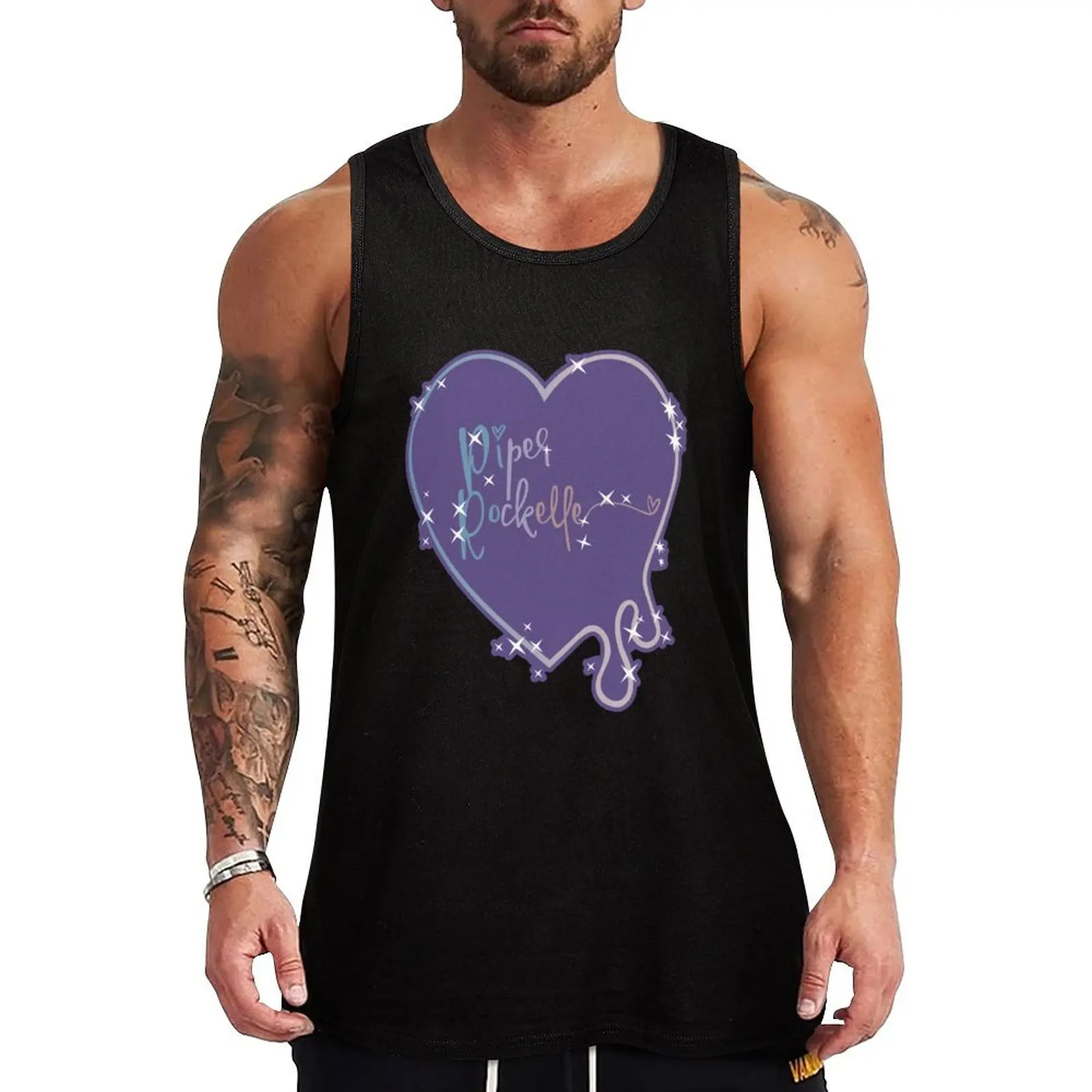 

TEXT ONLY - PIPER ROCKELLE Tank Top gym clothes men sleeveless gym shirt man fitness muscle t-shirt Men's gym t-shirts