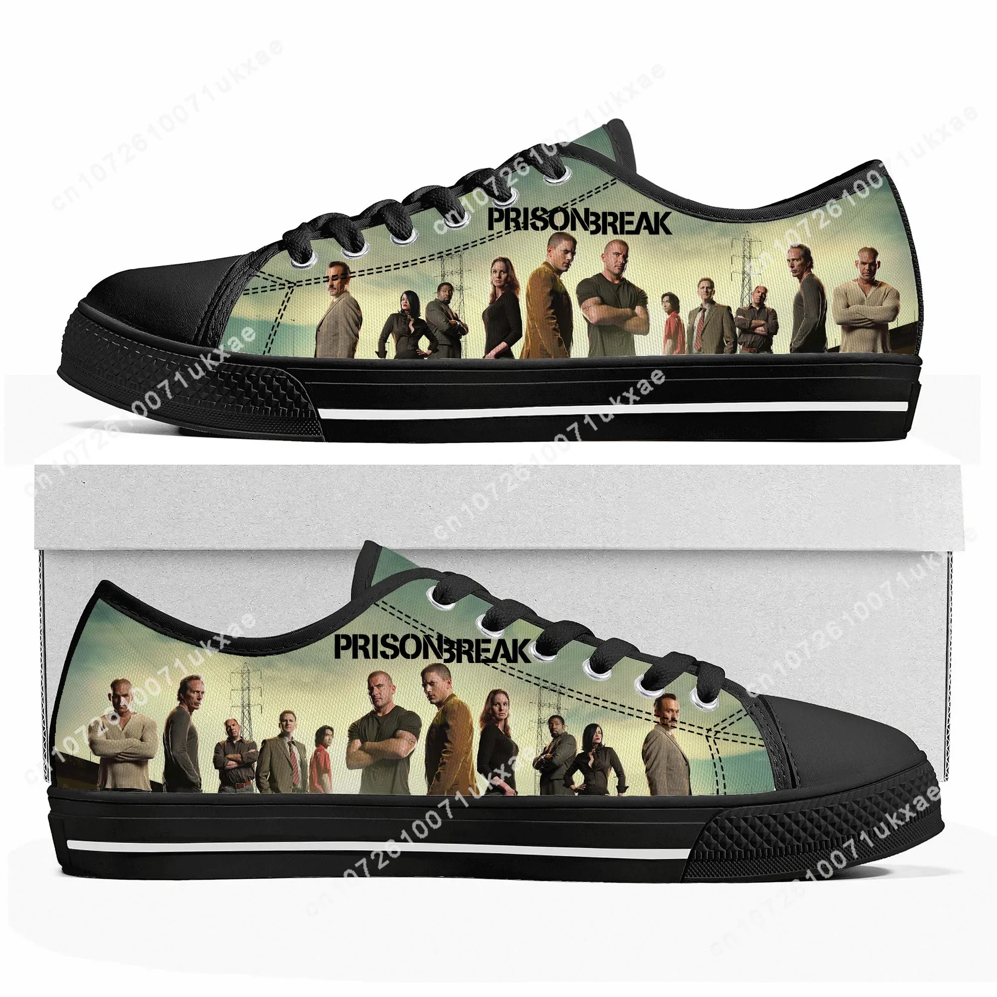 Prison Break Low Top Sneakers Mens Womens Teenager Canvas High Quality Sneaker Casual Custom Made Shoes Customize DIY Shoe