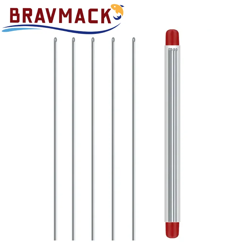 5/10pcs Quick Earthworm Hooking Needle Pins Hollow Gas Needle Fishing Tools Worm Baiting Needle Driller No-Escaping Bait Needles