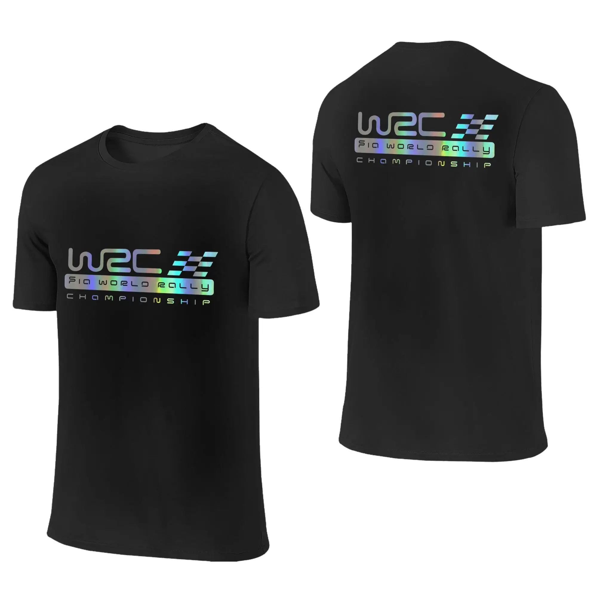 100% Cotton World Rally Championship WRC T-Shirt Men's Double Sided T Shirt Men O-Neck Summer Shirts Tops Oversized