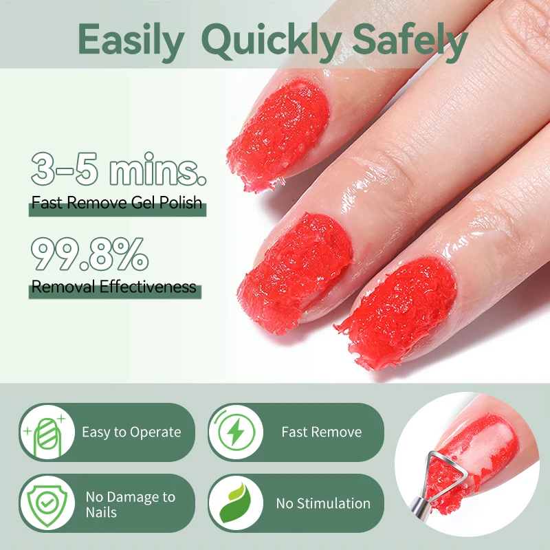 BORN PRETTY PRO 15ml Nowa Wersja Nietoksyczny Płyn do Usuwania Lakieru do Paznokci Szybkie Rozpuszczanie Magiczny Żelowy Lakier do Paznokci