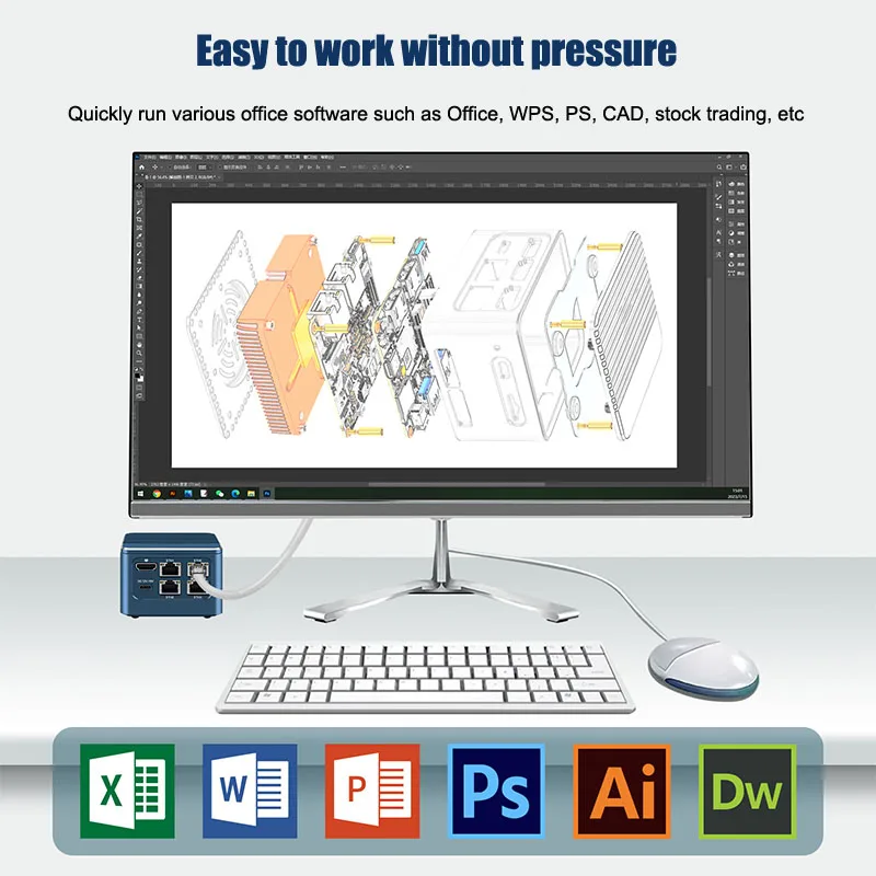 Firewall M1 Super Mini PC 12th Gen Alder Lake i3 N305 N100 4*Intel 2.5G LAN Computer Type-C Proxmox pfSense ESXi Soft Router PC
