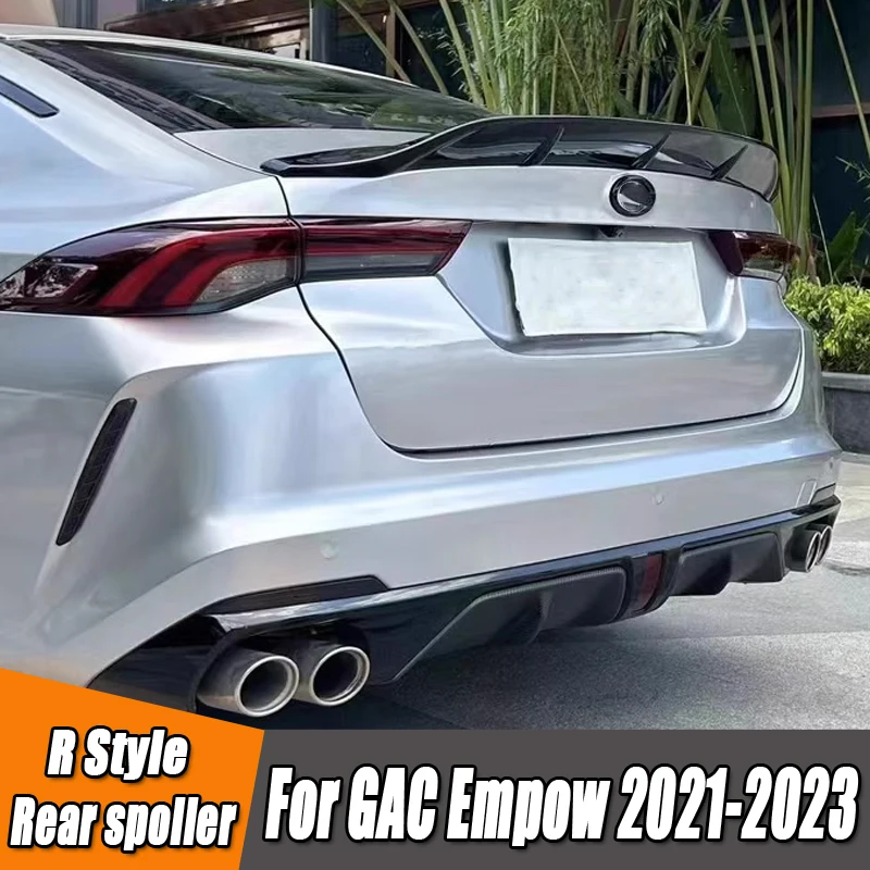 

For GAC Empow 2021-2023 Car Rear Trunk Lid Duck Lip Body Kit Spoiler Wings Glossy Black Carbon Exterior Tuning Accessories Parts