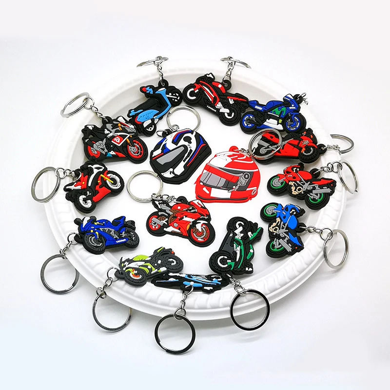 1PCS Mode Keychain Cartoon Motorrad Schlüsselring Halter Fit Männer Auto Schlüssel Frauen Tasche Schmuckstücke Zubehör Geschenk Großhandel – Detail 4