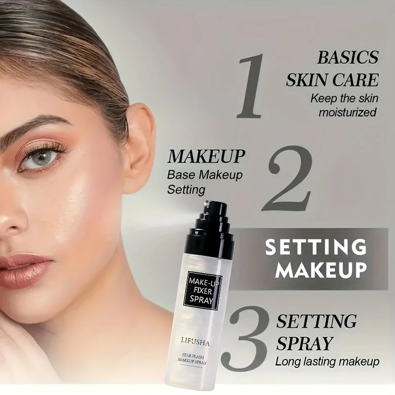 Makeup Setting Spray,Oil Control Lightweight Quicksand Setting Spray 100ml,Moisturizing Long Lasting For 16h Toner Set Makeup