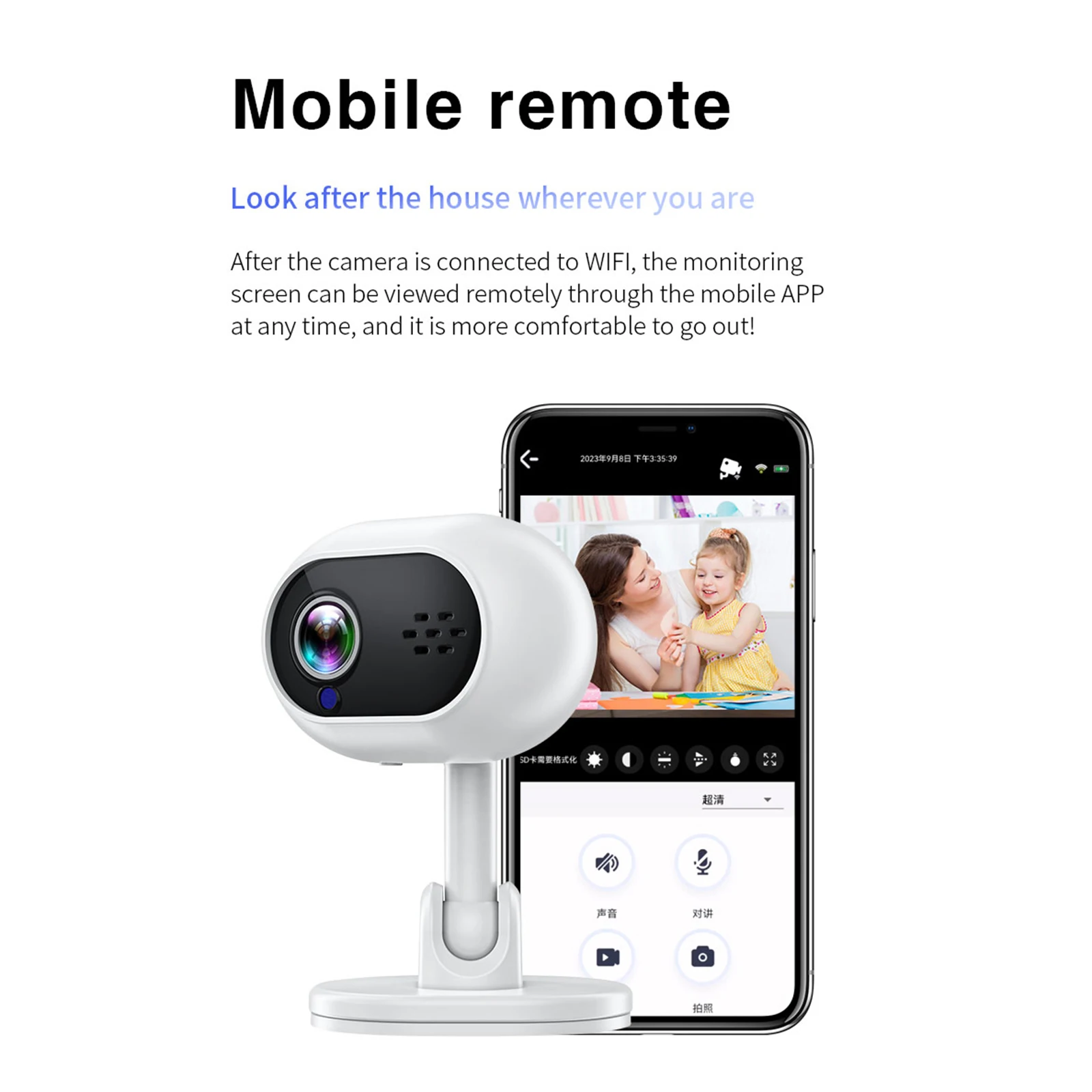 WIFI Smart 1080P Mini Camera Home Security Protection Indoor Outdoor Network Surveillance Night Vision with Intercom Camera