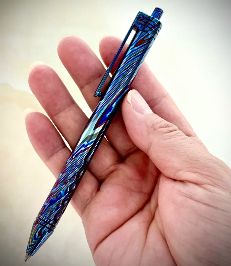 Used EDC Waterdrop Pattern Bill Pen Mulberry Fish Head Bill Pressing Style zircuti pen fitget decompression toy