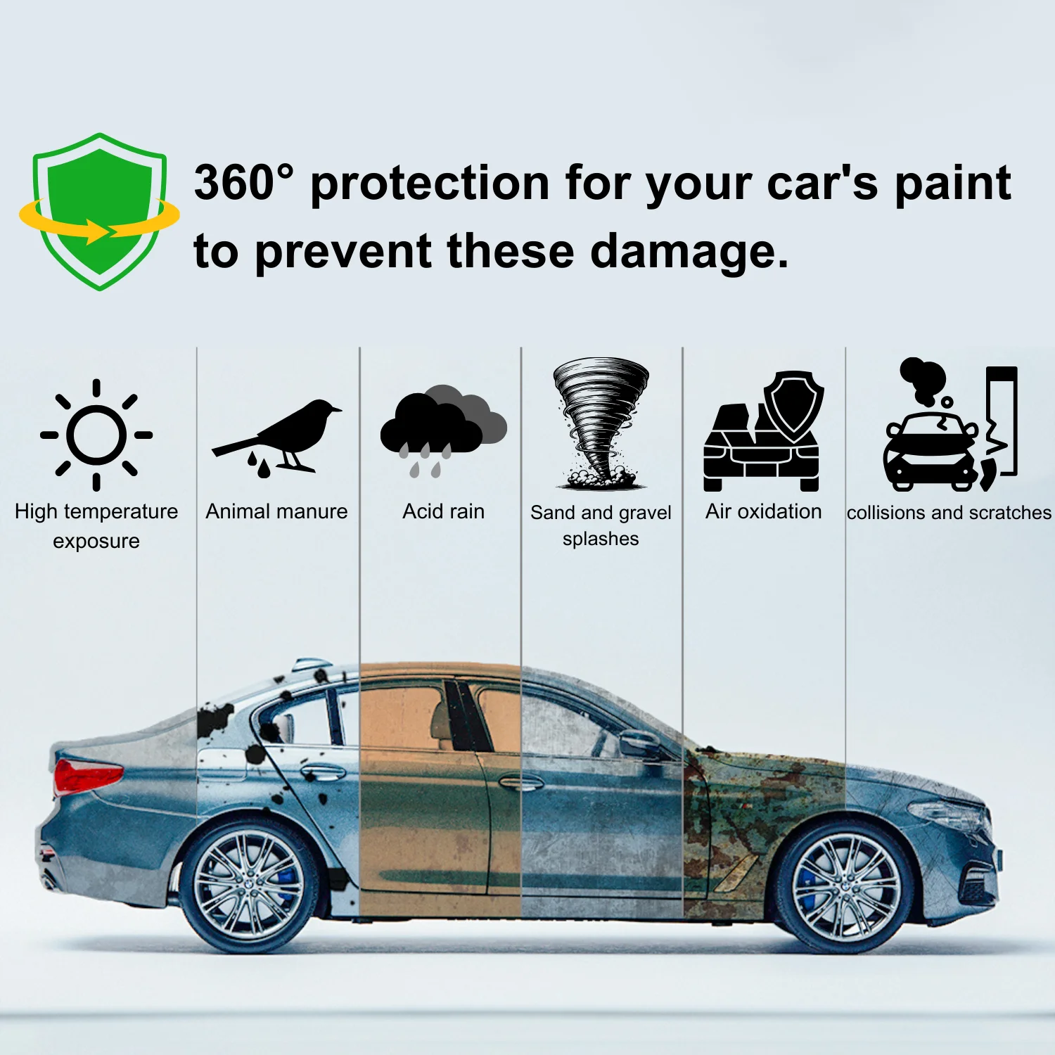 RPPF TPU-TOP 7.5mil Voertuig Helder Glans PPF Film anti vergeling Sticker Krasbestendig Auto Bescherming Film