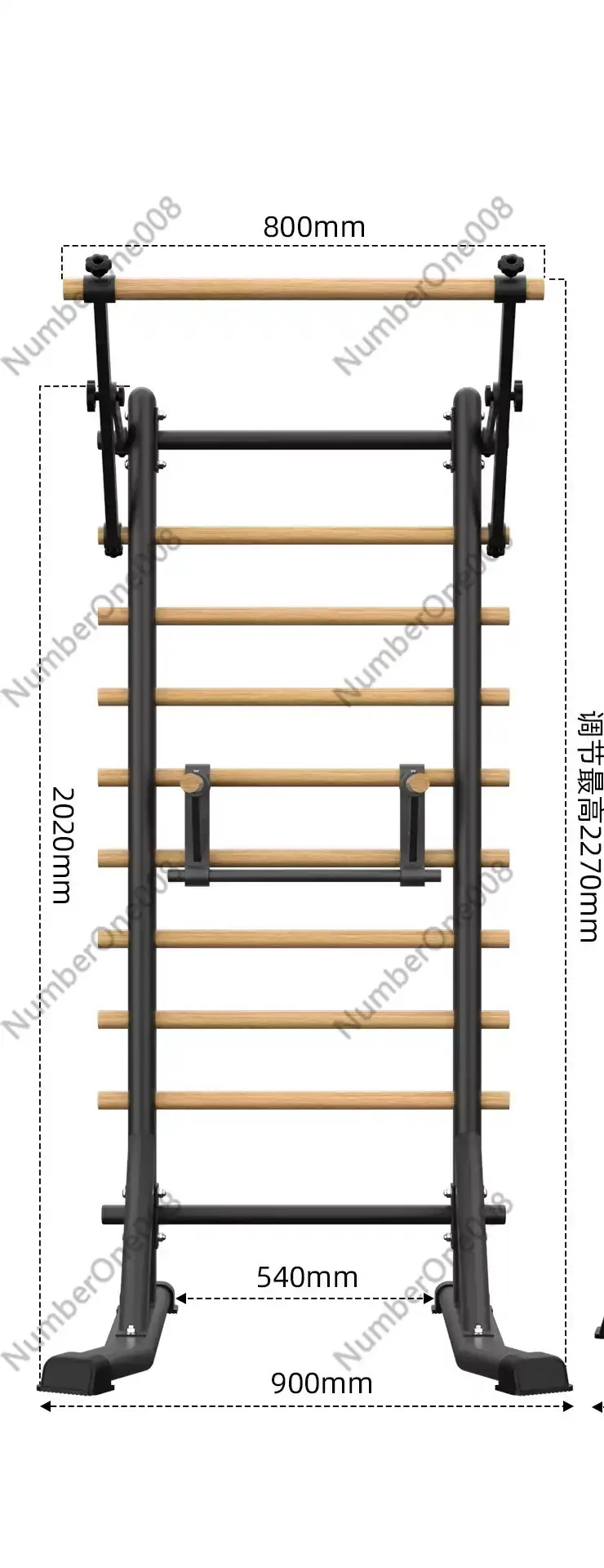 1 PCS Home Fitness Equipment Rib Frame Horizontal Bar Material Pull-up Rehabilitation Dance Leg  Exercise Equipment
