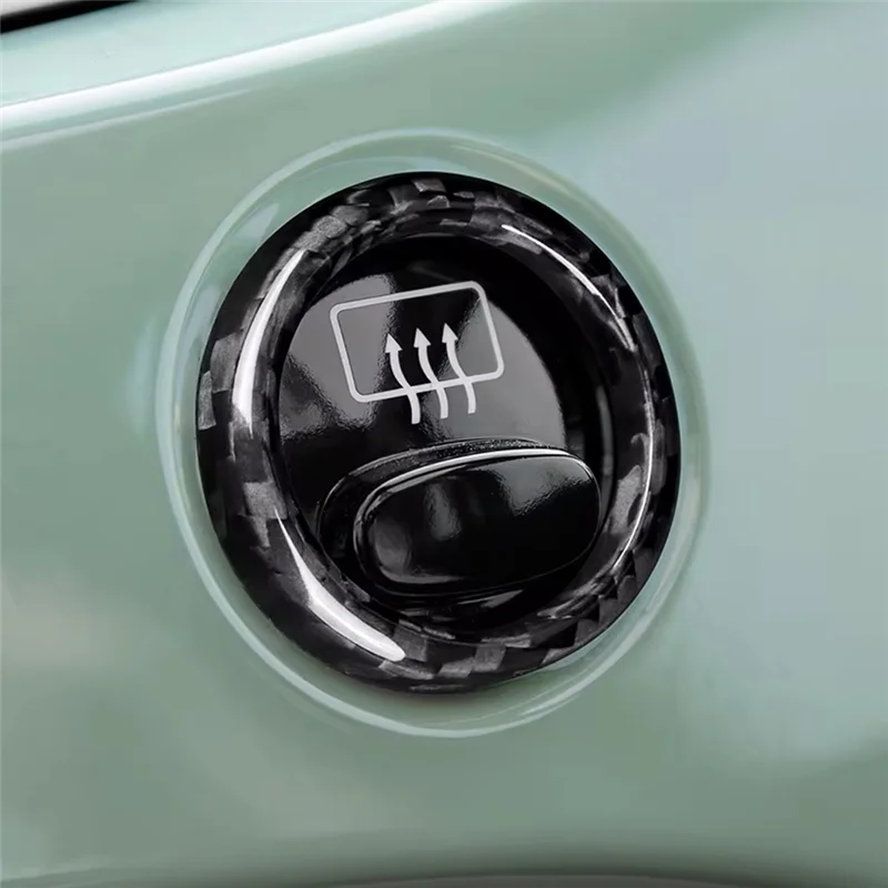 

A77Q-Настоящий жесткий автомобильный турбо-кольцо из углеродного волокна, наклейка для Fiat 500 2008-2023 Abarth 595 2012-2023