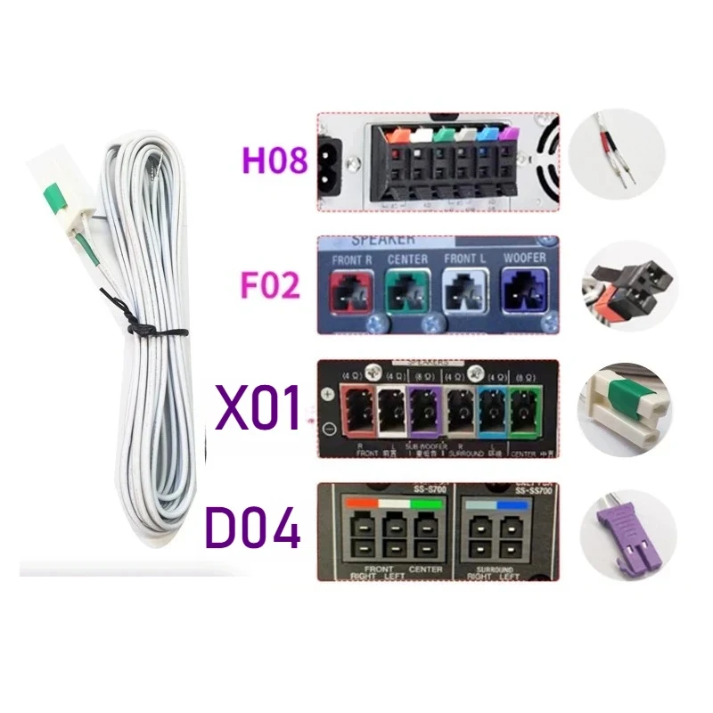 For philips replacement audio cable speaker cable amplifier all-in-one home theater 5.1 system transparent cable