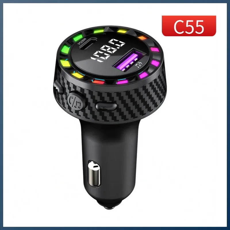 FM Transmitter PD30W Fast Charge Support U Disk Car MP3 Player USB Type C Car Cell Phone Charging Hands-Free Wireless Car Kit