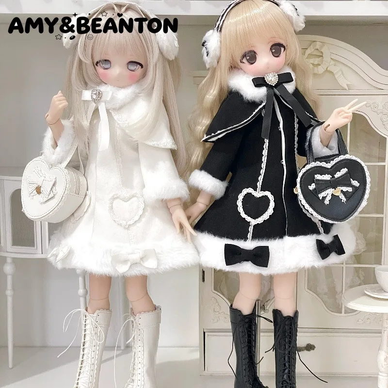 Autumn Thick Coat BJD Doll Outerwear 1/4 BJD Azone Special 1/6 Body Articulated Doll Overcoat Costume Clothes No Doll Included