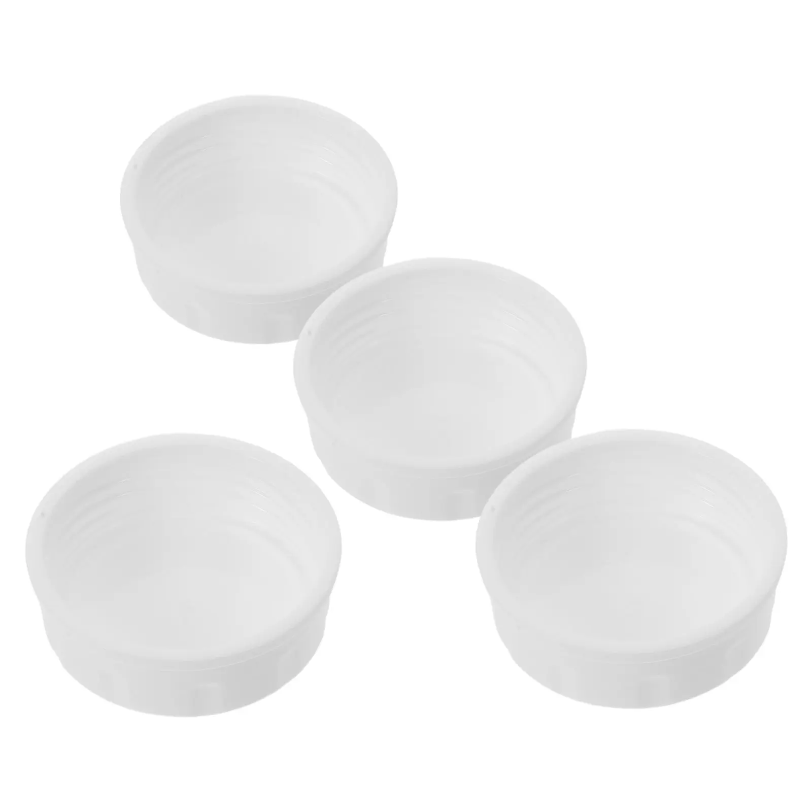 

4Pcs White Plastic Baby Bottle Lids Replacement for Wide Mouth Bottles Screw-on Leakproof Sealing Caps Travel Storage Bottle